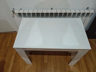 Mesa consola extensible blanca