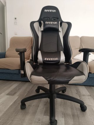 Silla Gaming INFINITON Negra y Gris