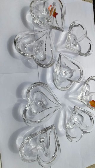 Elegante Porta Anelli  Cuore in Cristallo