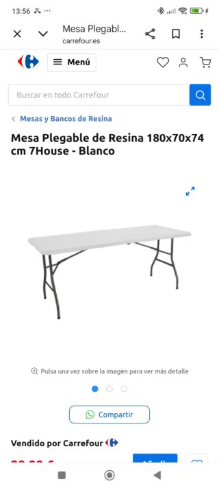 Mesa Plegable 7House Blanca