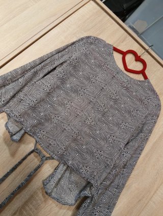 Top escotado espalda descubierta algodón bohemio