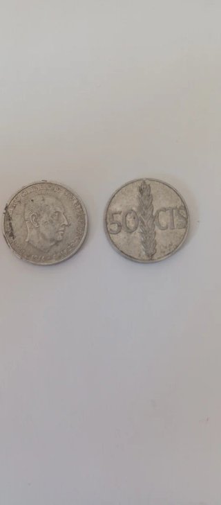 2 Monedas 50 Céntimos 1966/67 y 1966/68