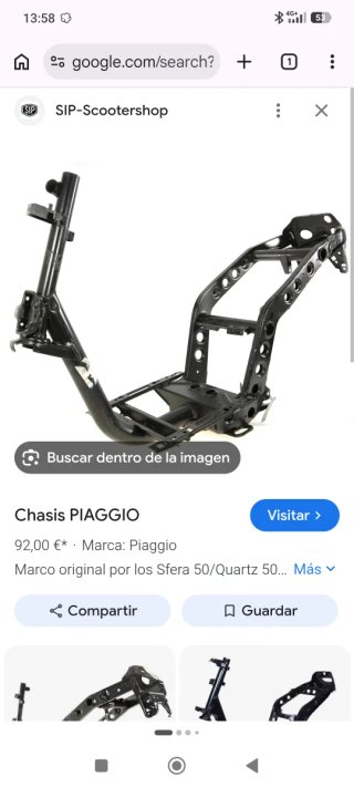 Chasis documentado Piaggio Zip SP
