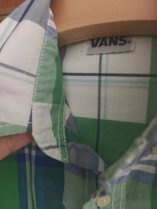 Camisa cuadros verde y azul