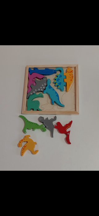 Puzzle madera dinosaurios 3D