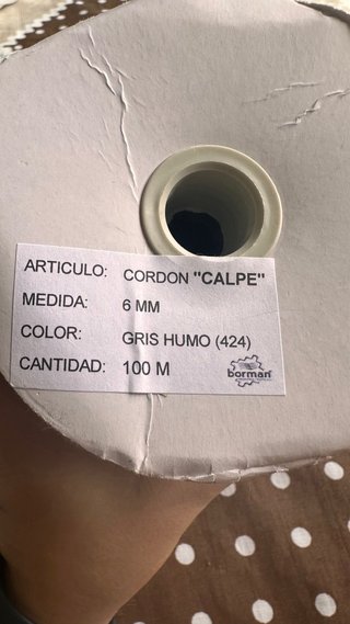 Cordón CALPE 6mm gris