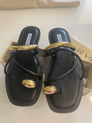 Infradito Bottega 22 Nero Oro