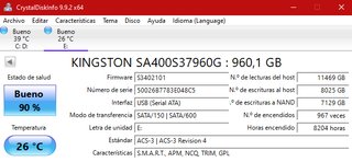 Disco Duro Externo Kingston 960 GB