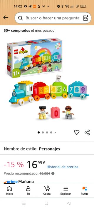 Tren de números Lego Duplo