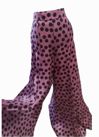 Falda pantalón organza rosa lunares