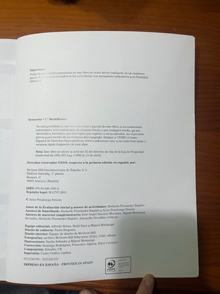 Economía 1o Bachillerato : Smartbook