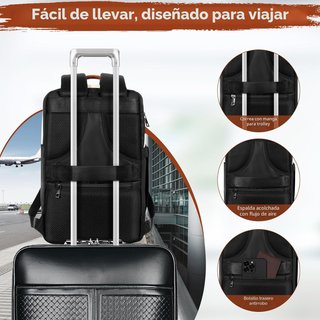 Mochila Viaje Cabina Beige y Negra