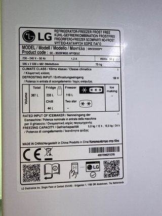 Nevera LG GBV3200DPY