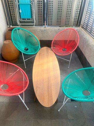 Juego Terraza 4 Sillas Acapulco + Mesa