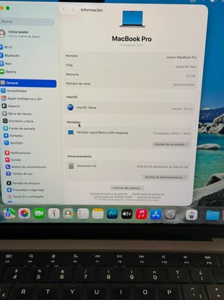 MACBOOK PRO M1 MAX 32 GB RAM 1TB SSD SEMINUEVO