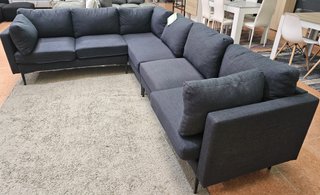 Sofá rinconera gris tela