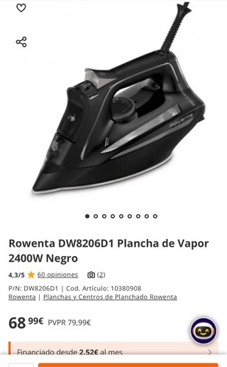 Plancha de Vapor Rowenta Focus 2400W