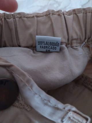 Calções Piratas Creme, algodão, como novas