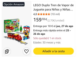 Tren de vapor Lego Duplo