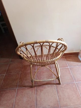 Silla de bambú/mimbre estilo ratán