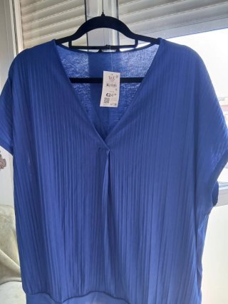 Blusa M&S azul talla L un xl