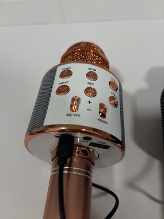 Micrófonos Bluetooth Inalámbrico (Negro/Oro Rosa)