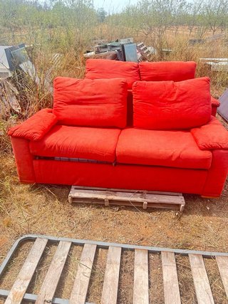 2 sofas plegables de color naranja