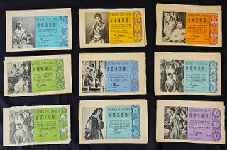 LOTE 115 DÉCIMOS LOTERÍA NACIONAL 1960
