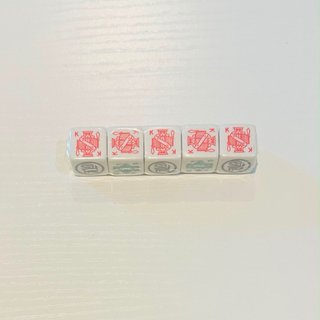 5 dados de póker vintage - Nuevos y precintados