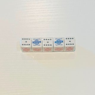 5 dados de póker vintage - Nuevos y precintados