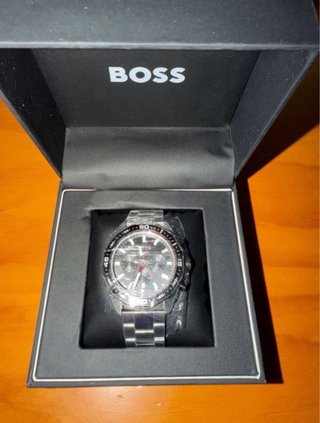 Reloj Hugo Boss Negro y Plateado Nuevo