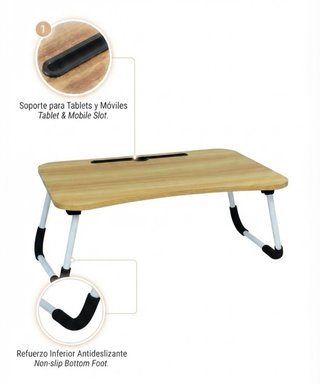 Mesa Cama Portátil Plegable MDF - Nueva