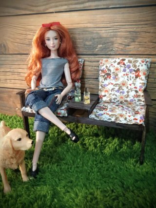 Banco de madera Barbie