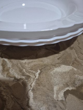 Platos de porcelana blancos