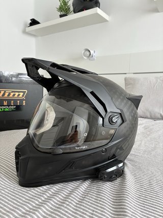 Casco Klim Krios Pro Carbono Talla M + Cardo 4X