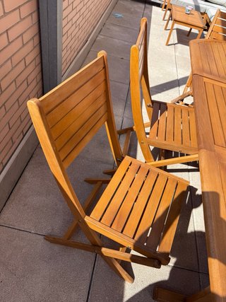 Mesa extensible jardín con 6 sillas