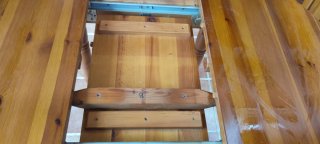 Mesa redonda de madera extensible