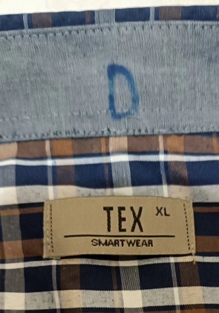 Camisa XL.Tex Hombre Cuadros Azul/Marrón