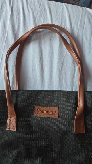 Bolso Totebag Codorniu Verde y Marrón