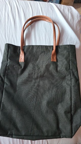 Bolso Totebag Codorniu Verde y Marrón