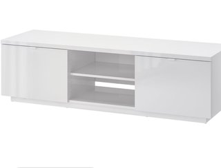 Mueble TV Blanco Brillo Ikea BYAS