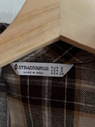 Camisa cuadros Stradivarius Talla S