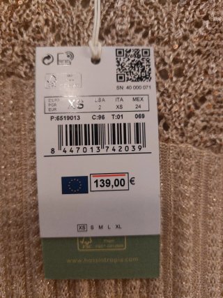Vestido Hoss Intropia Beige Talla S