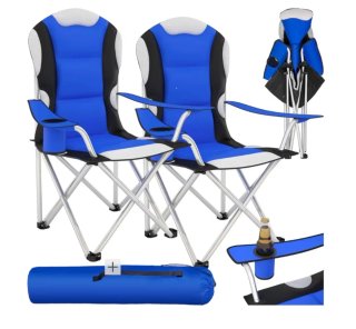 2 Sillas Plegables Playa/Camping Azul