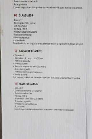 Radiador Tristar KA-5069 de 2000W