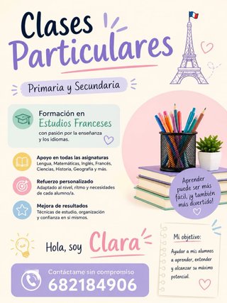 Clases particulares de Primaria y Secundaria (ESO)