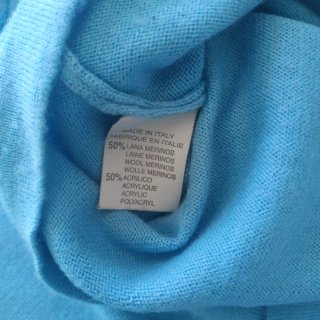 Maglione lana azzurro donna