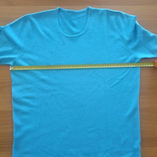 Maglione lana azzurro donna