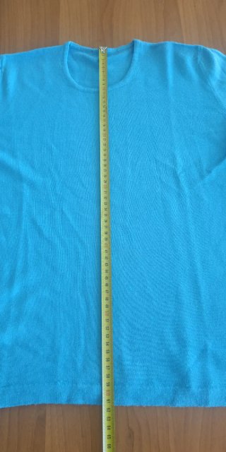 Maglione lana azzurro donna