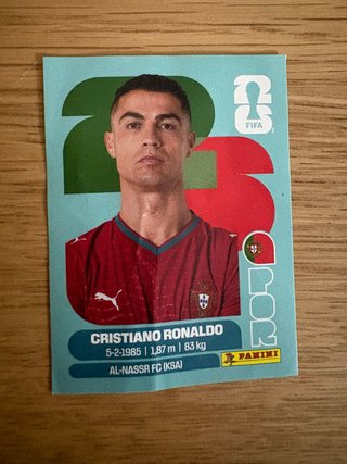Cromo Cristiano Ronaldo Mundial 2026 Panini